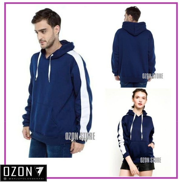 Detail Desain Hoodie Polos Biru Dongker Nomer 43