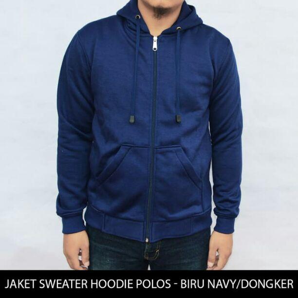 Detail Desain Hoodie Polos Biru Dongker Nomer 51