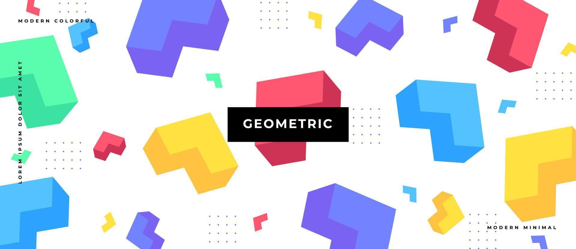 Detail Geometric 3d Vector Nomer 23