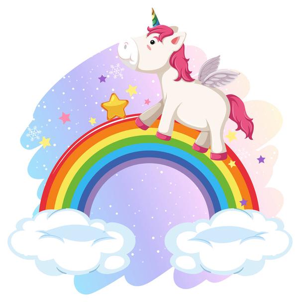 Detail Hintergrund Einhorn Regenbogen Nomer 18