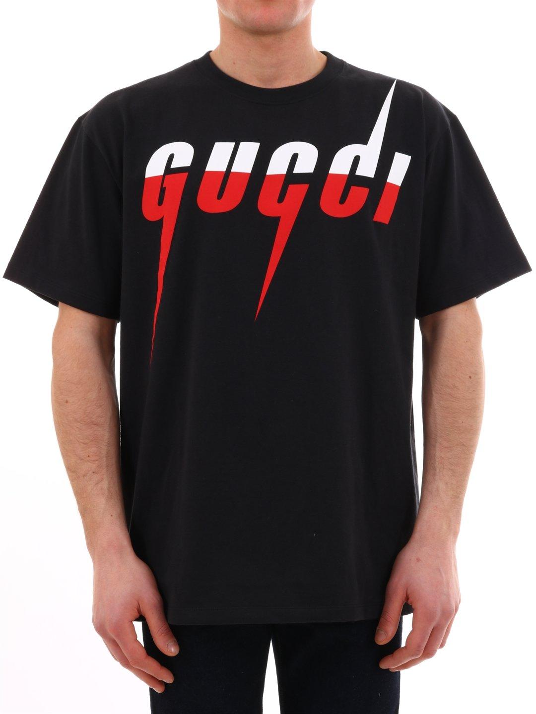 Detail Gucci Blade Print T Shirt Nomer 13