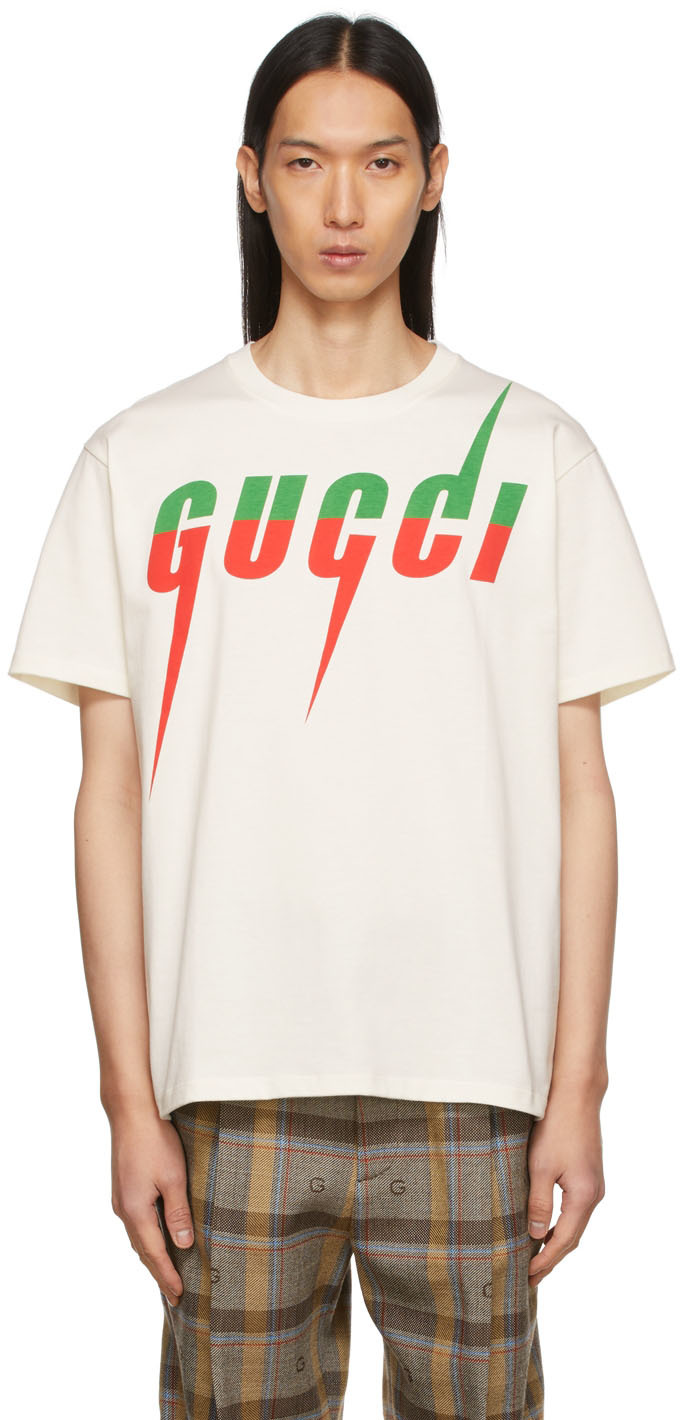 Detail Gucci Blade Print T Shirt Nomer 20