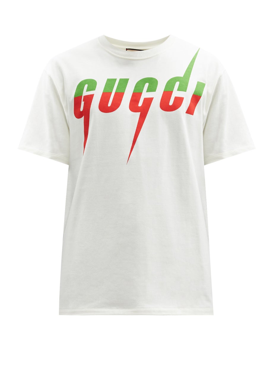 Detail Gucci Blade Print T Shirt Nomer 6