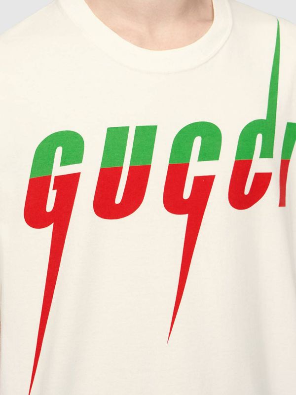 Detail Gucci Blade Print T Shirt Nomer 9