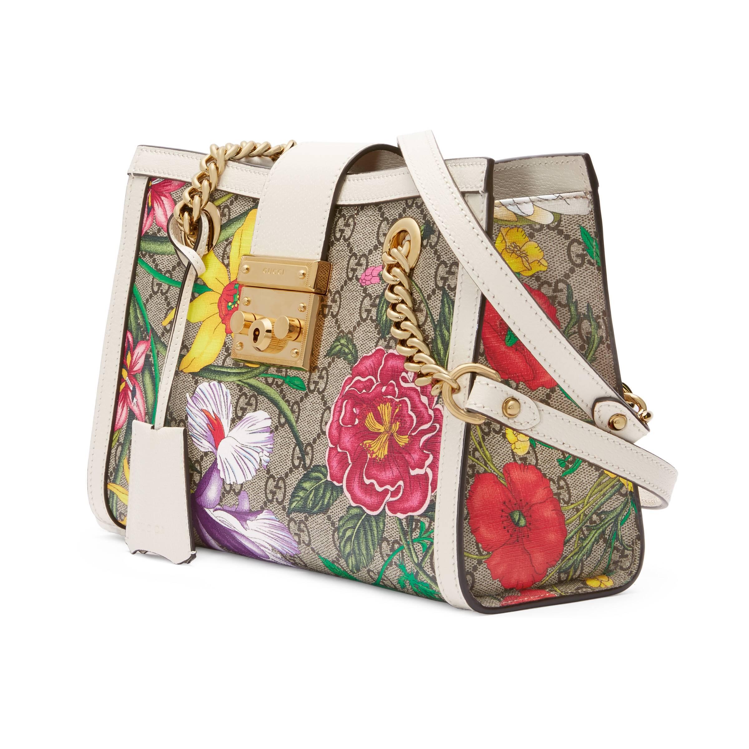 Detail Gucci Floral Padlock Bag Nomer 9