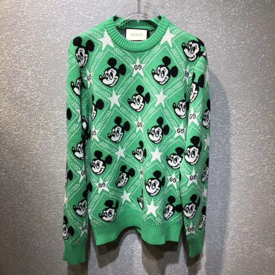 Detail Gucci Mickey Mouse Sweater Green Nomer 40