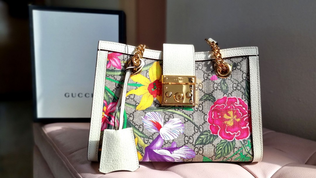 Detail Gucci Padlock Floral Bag Nomer 38