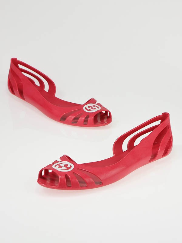 Detail Gucci Red Jelly Sandals Nomer 54