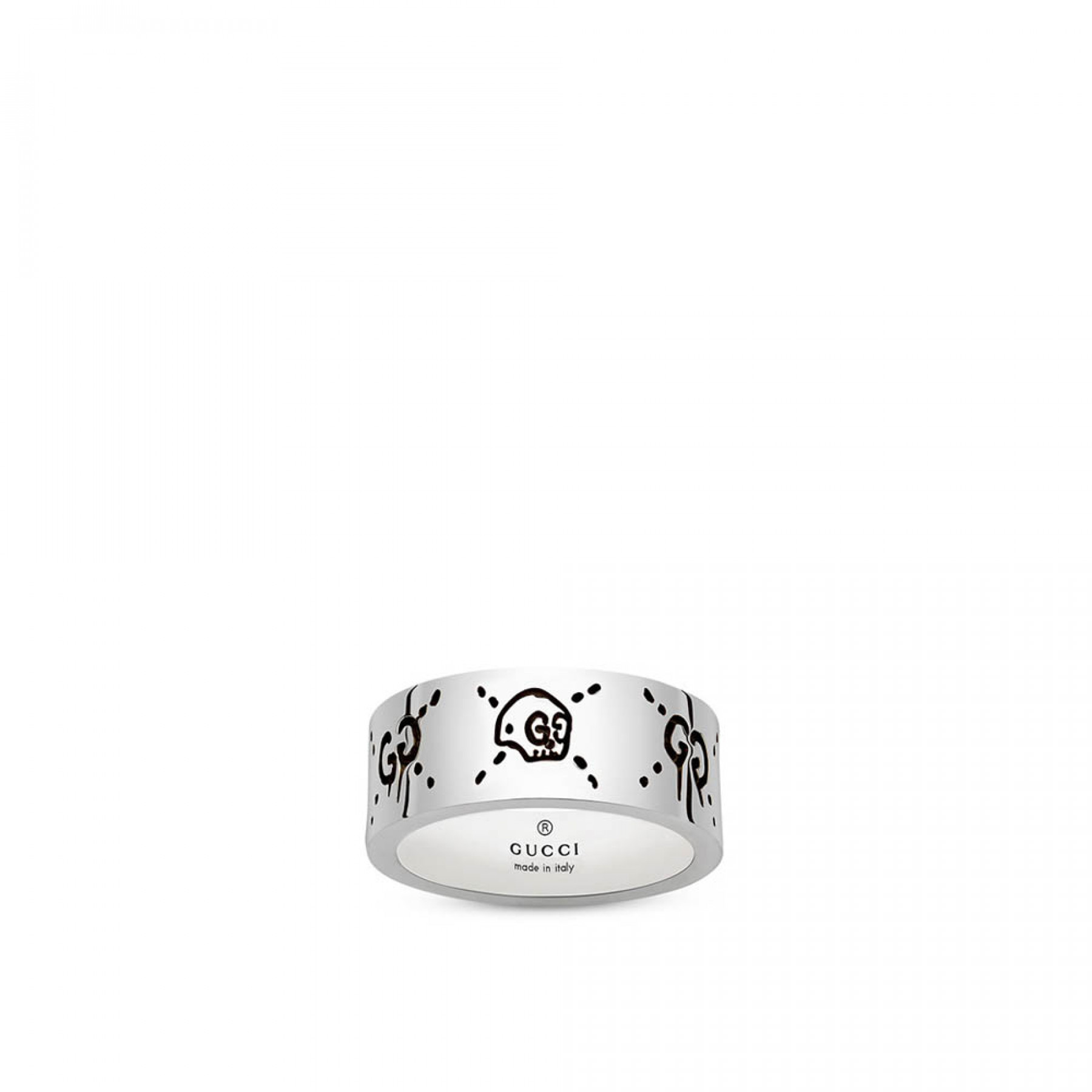 Detail Gucci Silver G Ghost Ring Nomer 13