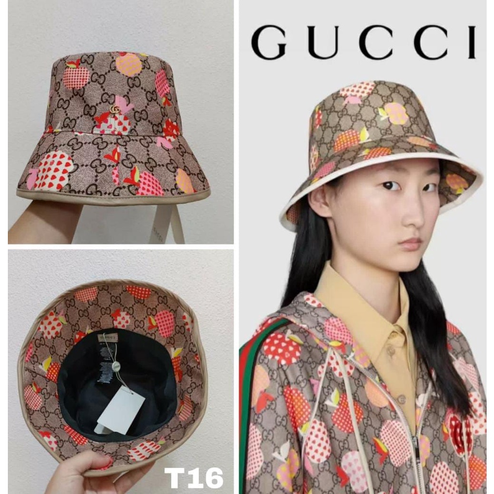 Detail Gucci Strawberry Bucket Hat Nomer 22