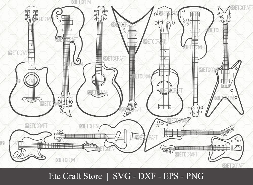 Detail Guitar Outline Png Nomer 50