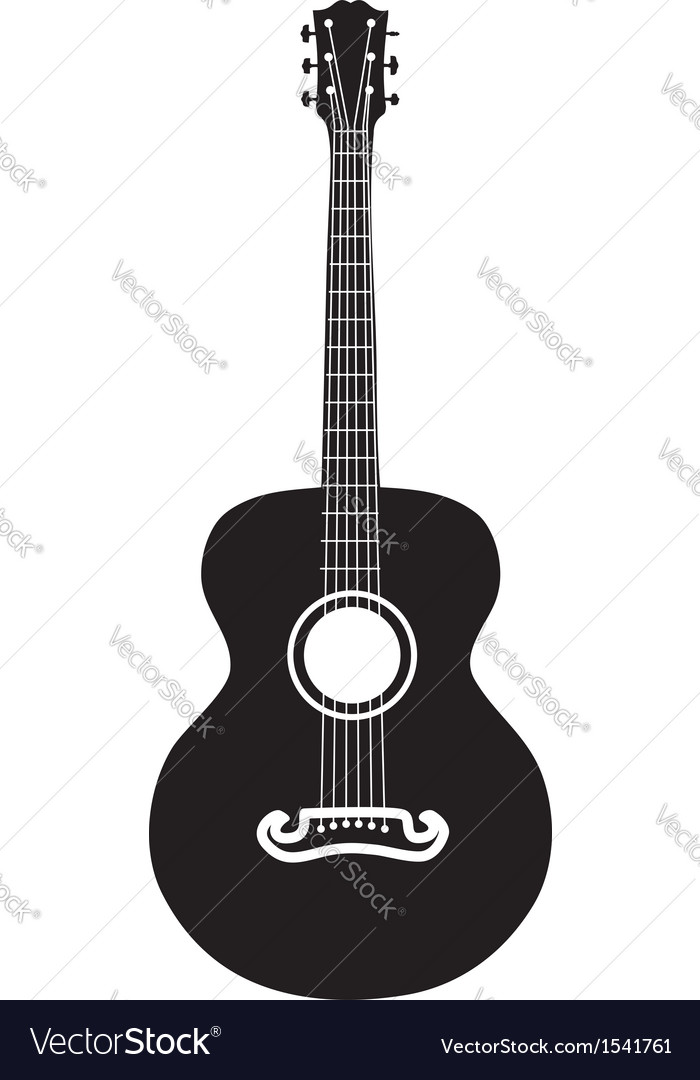 Detail Guitar Silhouette Vector Nomer 18