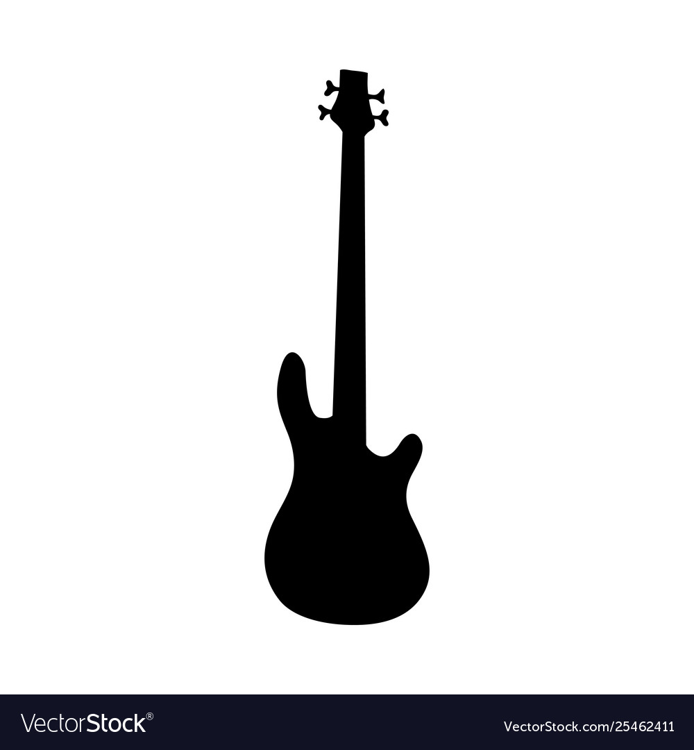 Detail Guitar Silhouette Vector Nomer 10