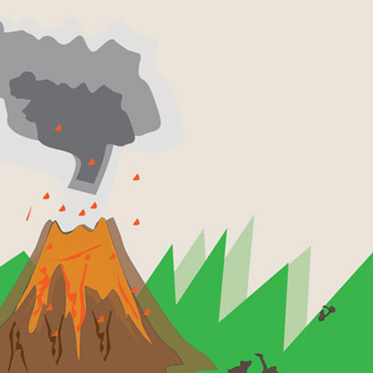 Detail Gunung Berapi Kartun Nomer 13