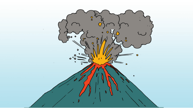 Detail Gunung Berapi Kartun Nomer 17
