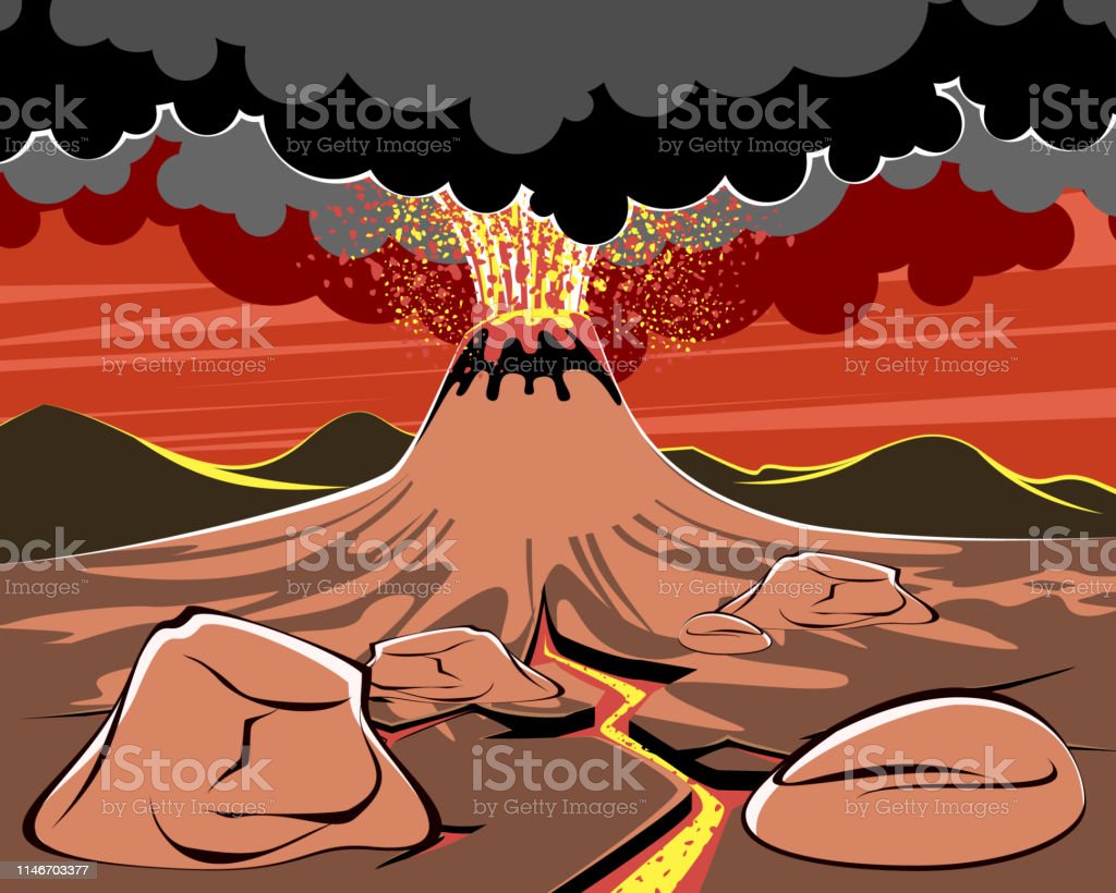Detail Gunung Berapi Kartun Nomer 24