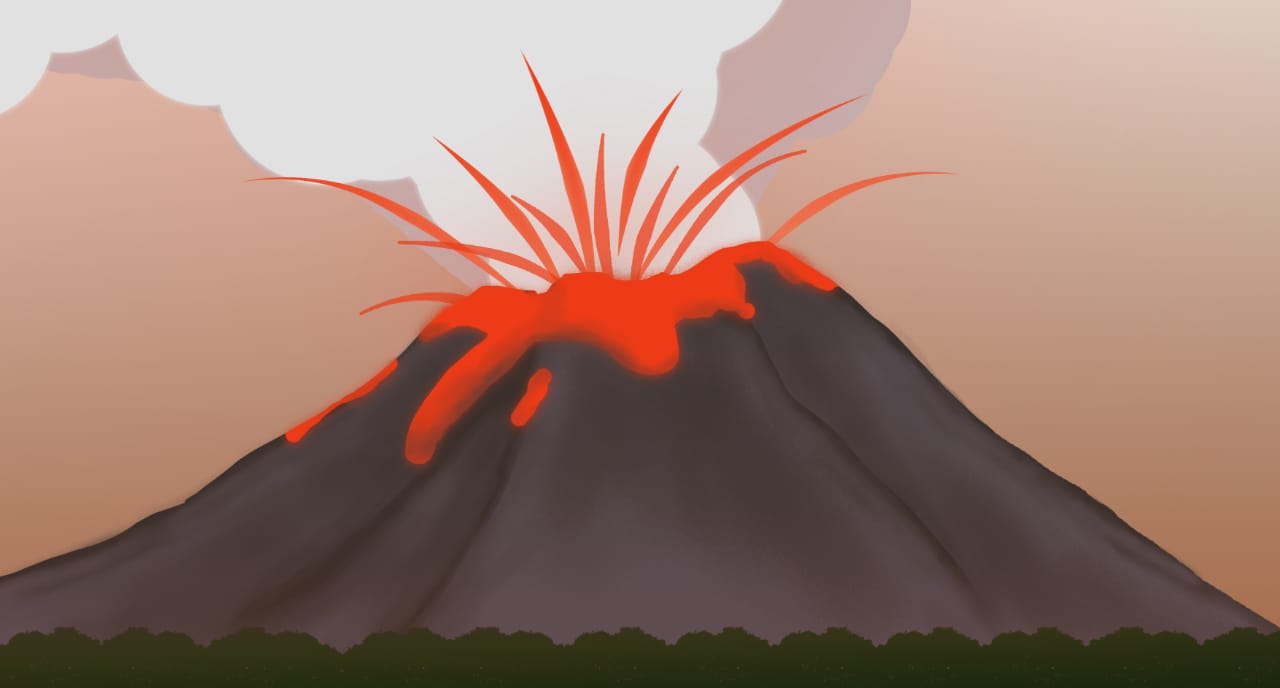 Detail Gunung Berapi Kartun Nomer 6