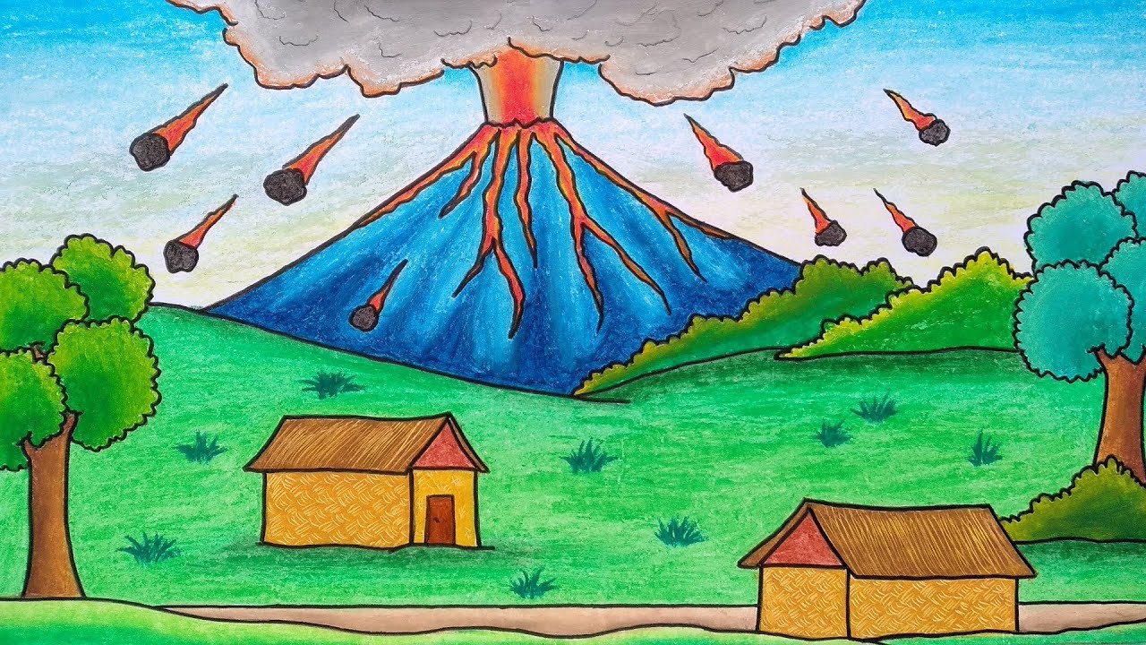 Detail Gunung Berapi Kartun Nomer 7