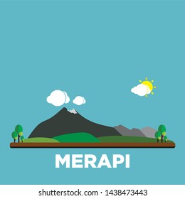 Detail Gunung Merapi Vector Nomer 2