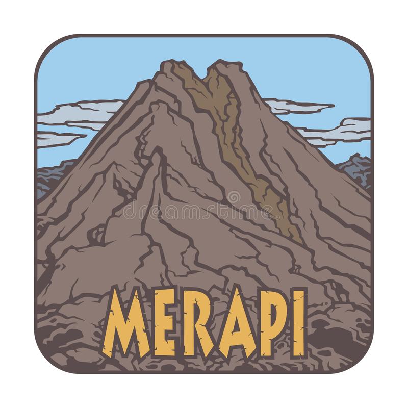 Detail Gunung Merapi Vector Nomer 3