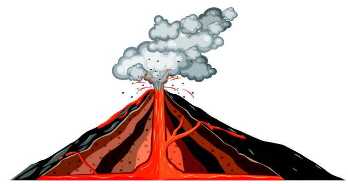 Detail Gunung Merapi Vector Nomer 25