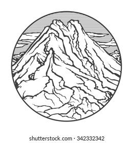 Detail Gunung Merapi Vector Nomer 4