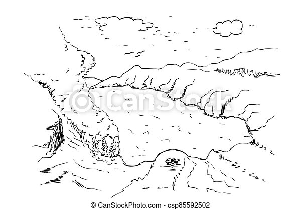 Detail Gunung Merapi Vector Nomer 41