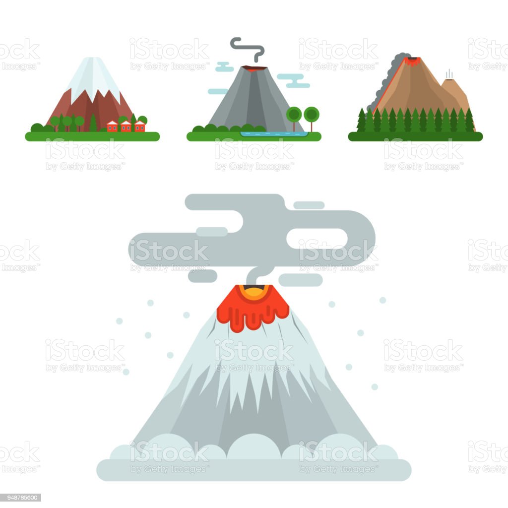 Detail Gunung Merapi Vector Nomer 55