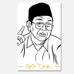 Detail Gus Dur Vector Hitam Putih Koleksi Nomer 49