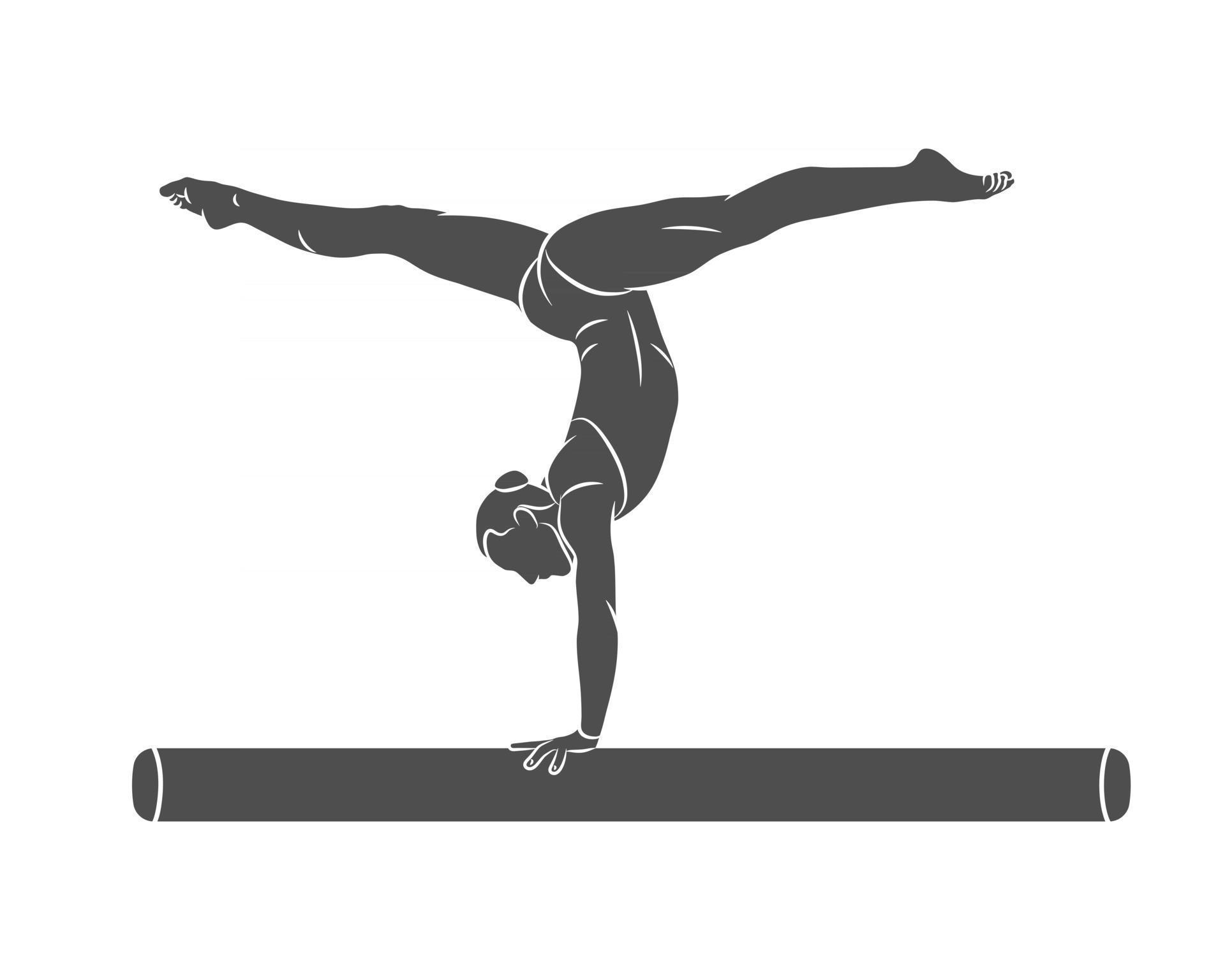 Detail Gymnast Silhouette Clip Art Nomer 14