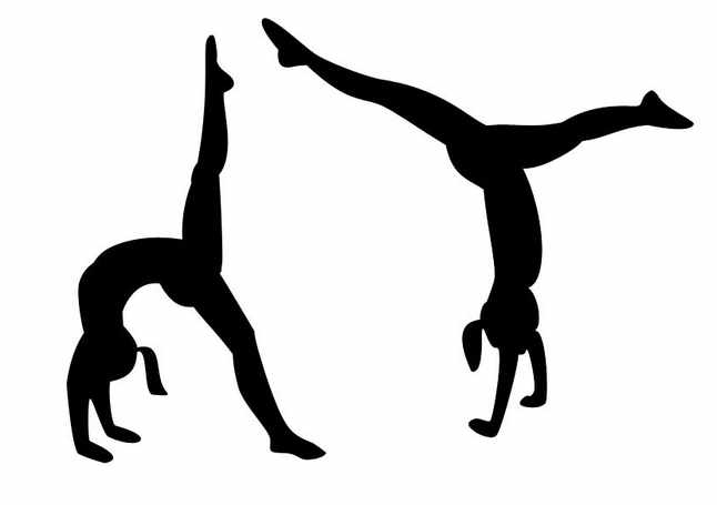 Detail Gymnast Silhouette Clip Art Nomer 37