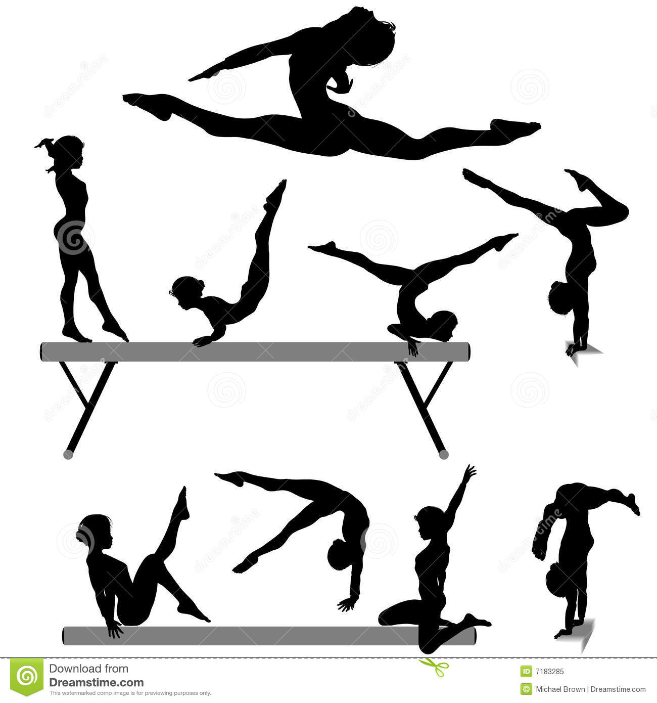 Detail Gymnast Silhouette Clip Art Free Nomer 40