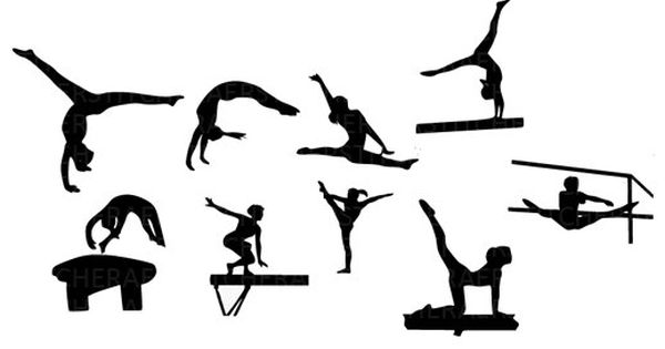 Detail Gymnastics Silhouette Clip Art Free Nomer 15