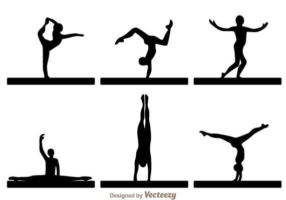 Detail Gymnastics Silhouette Clip Art Free Nomer 26