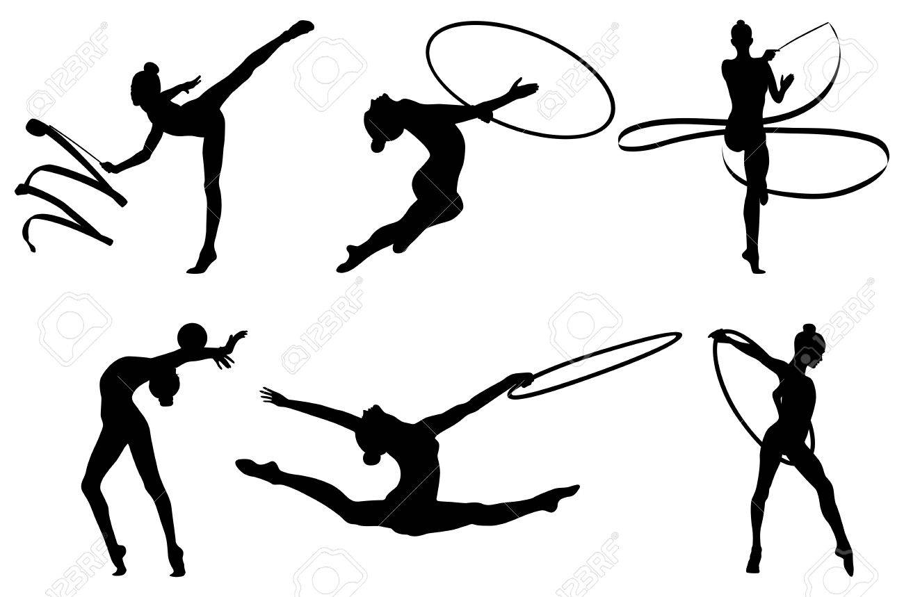 Detail Gymnastics Silhouette Clip Art Free Nomer 49