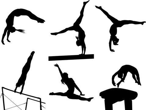 Detail Gymnastics Silhouettes Nomer 35