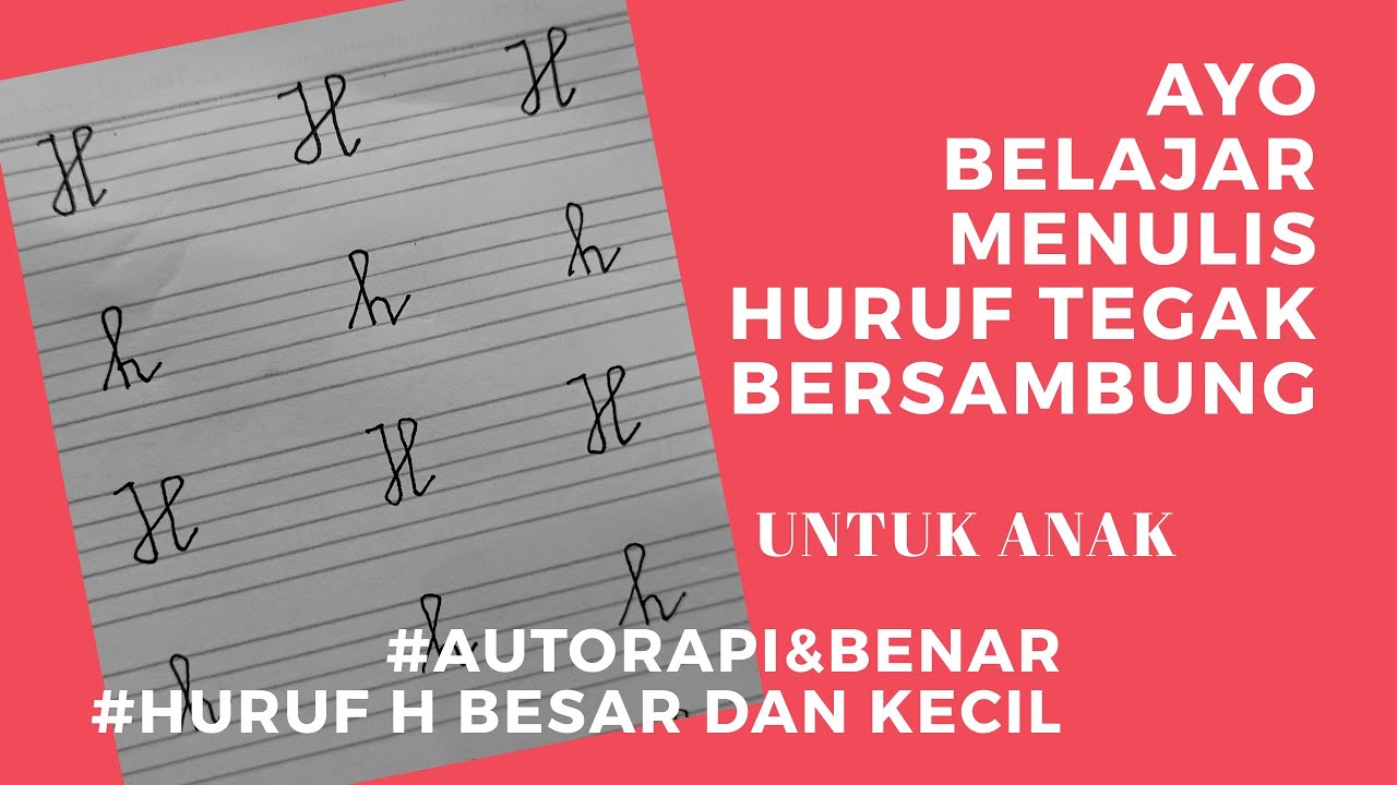 Detail H Besar Huruf Sambung Nomer 7