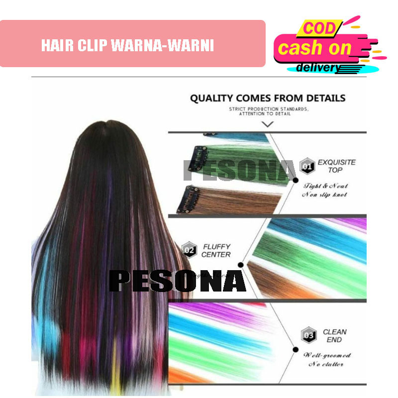 Detail Hair Clip Warna Warni Nomer 53