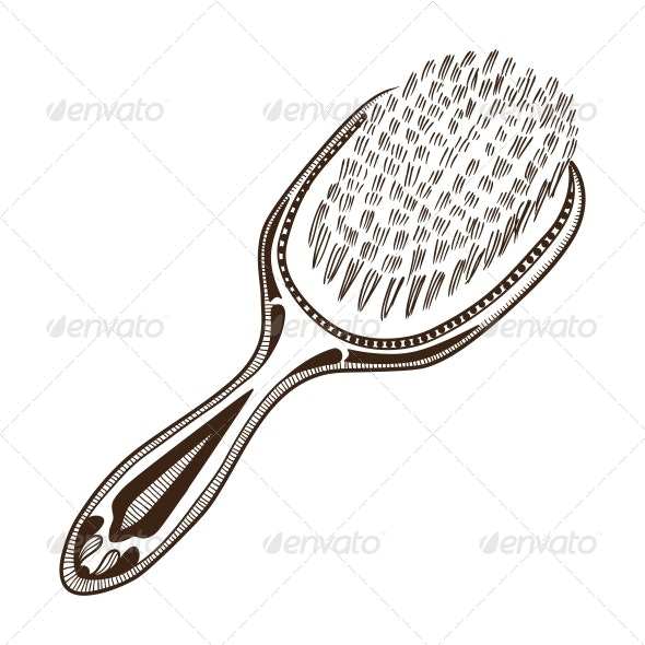 Detail Hairbrush Clipart Black And White Nomer 21