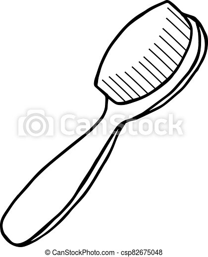 Detail Hairbrush Clipart Black And White Nomer 34