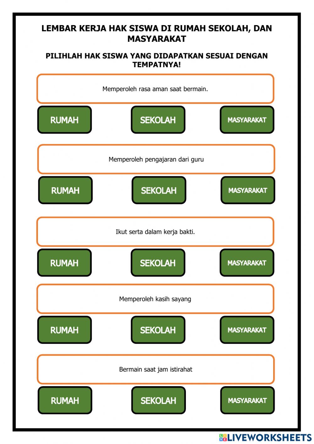 Detail Hak Anak Di Rumah Sekolah Dan Masyarakat Nomer 9