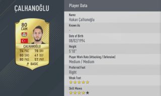 Detail Hakan Calhanoglu Fifa 17 Nomer 3