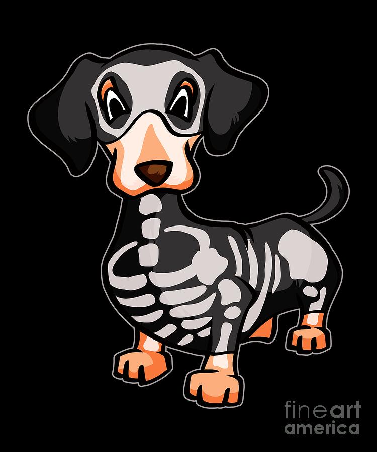 Detail Halloween Dachshund Dog Skeleton Nomer 37