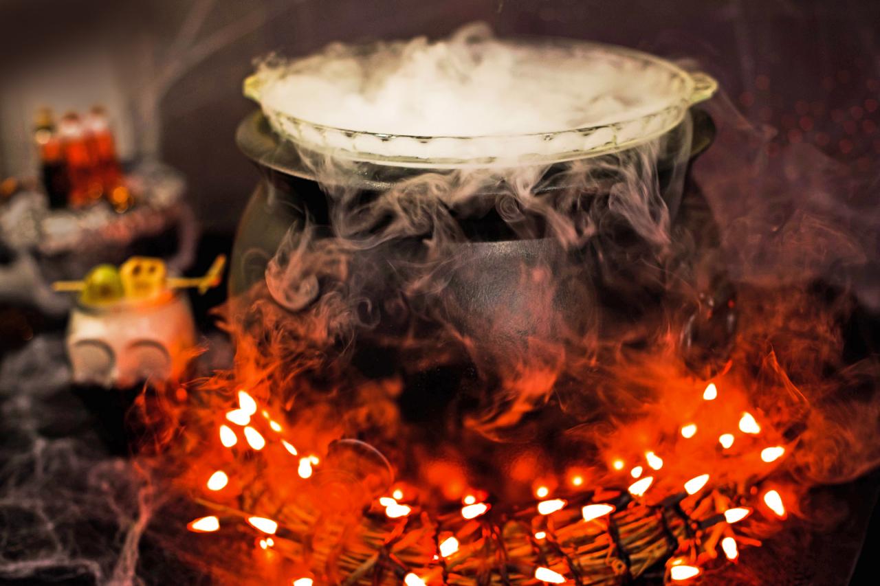 Detail Halloween Flaming Cauldron Nomer 18