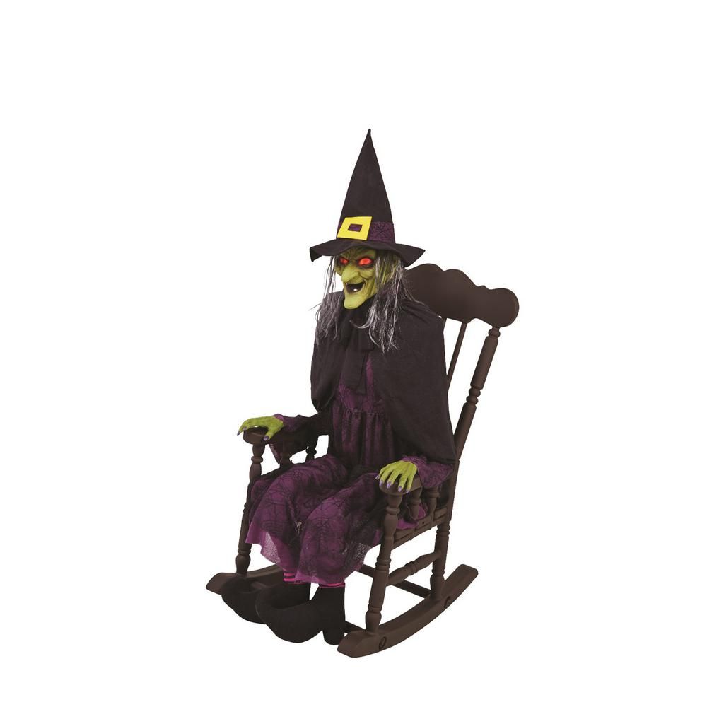 Detail Halloween Witch In Rocking Chair Nomer 8