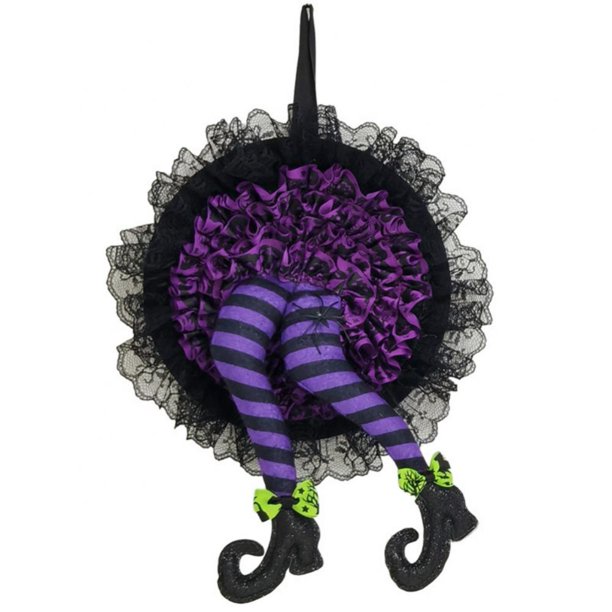 Detail Halloween Wreath With Witches Legs Nomer 28