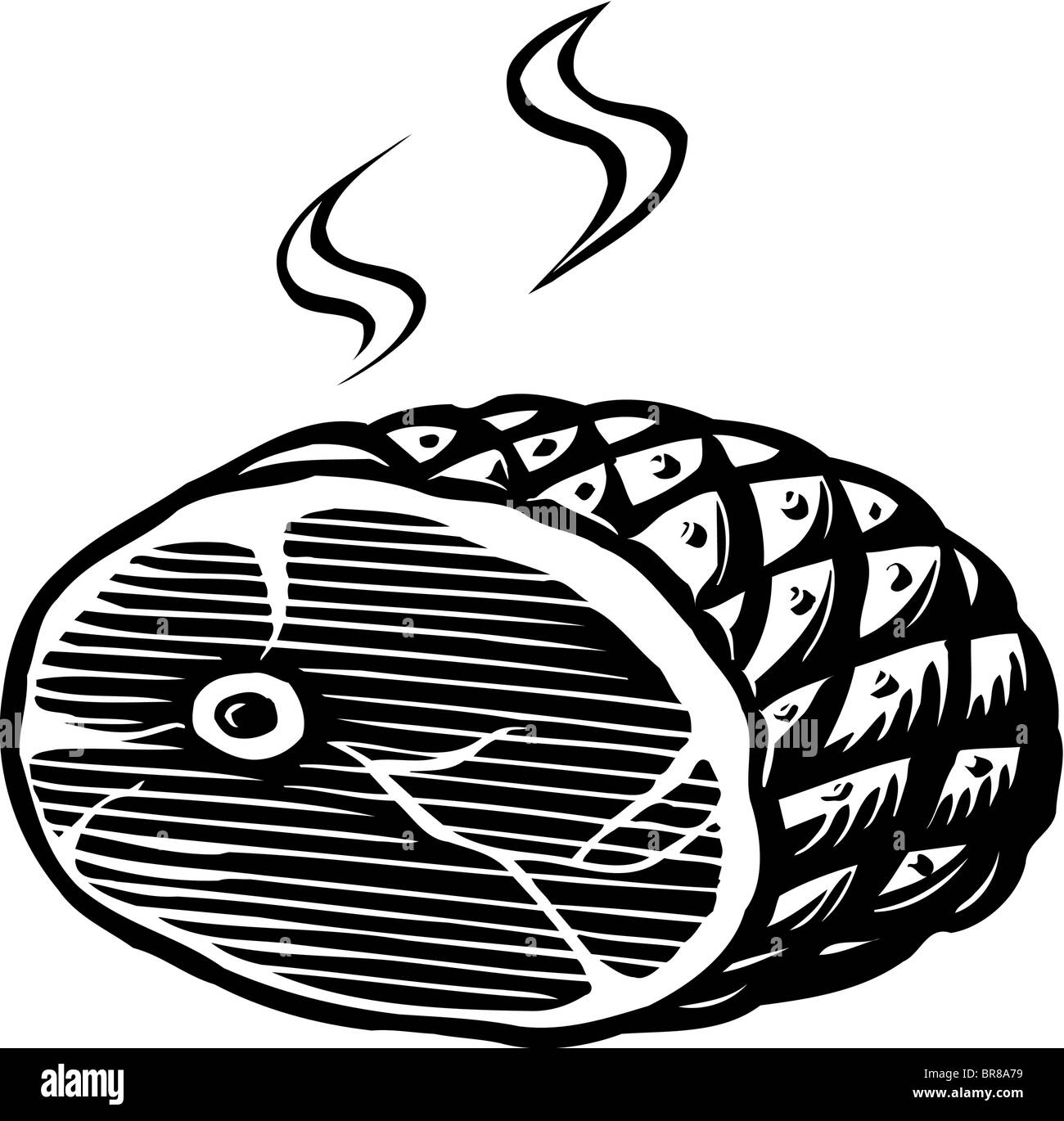 Detail Ham Clipart Black And White Nomer 25