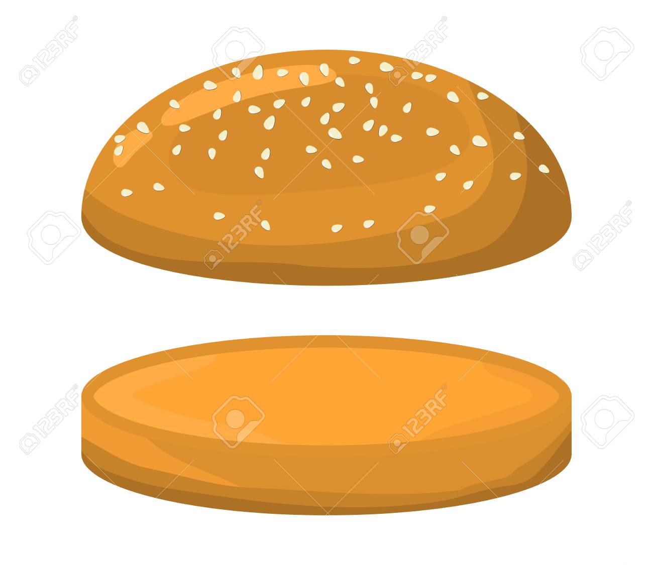 Detail Hamburger Bun Clip Art Nomer 13