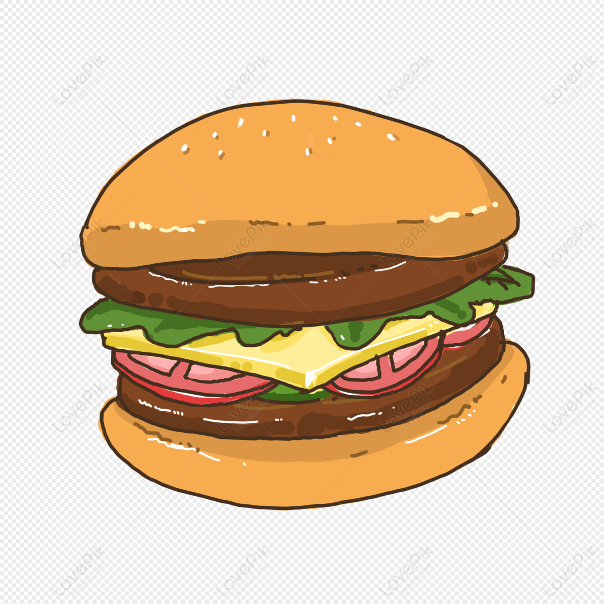 Detail Hamburger Cartoon Png Nomer 13