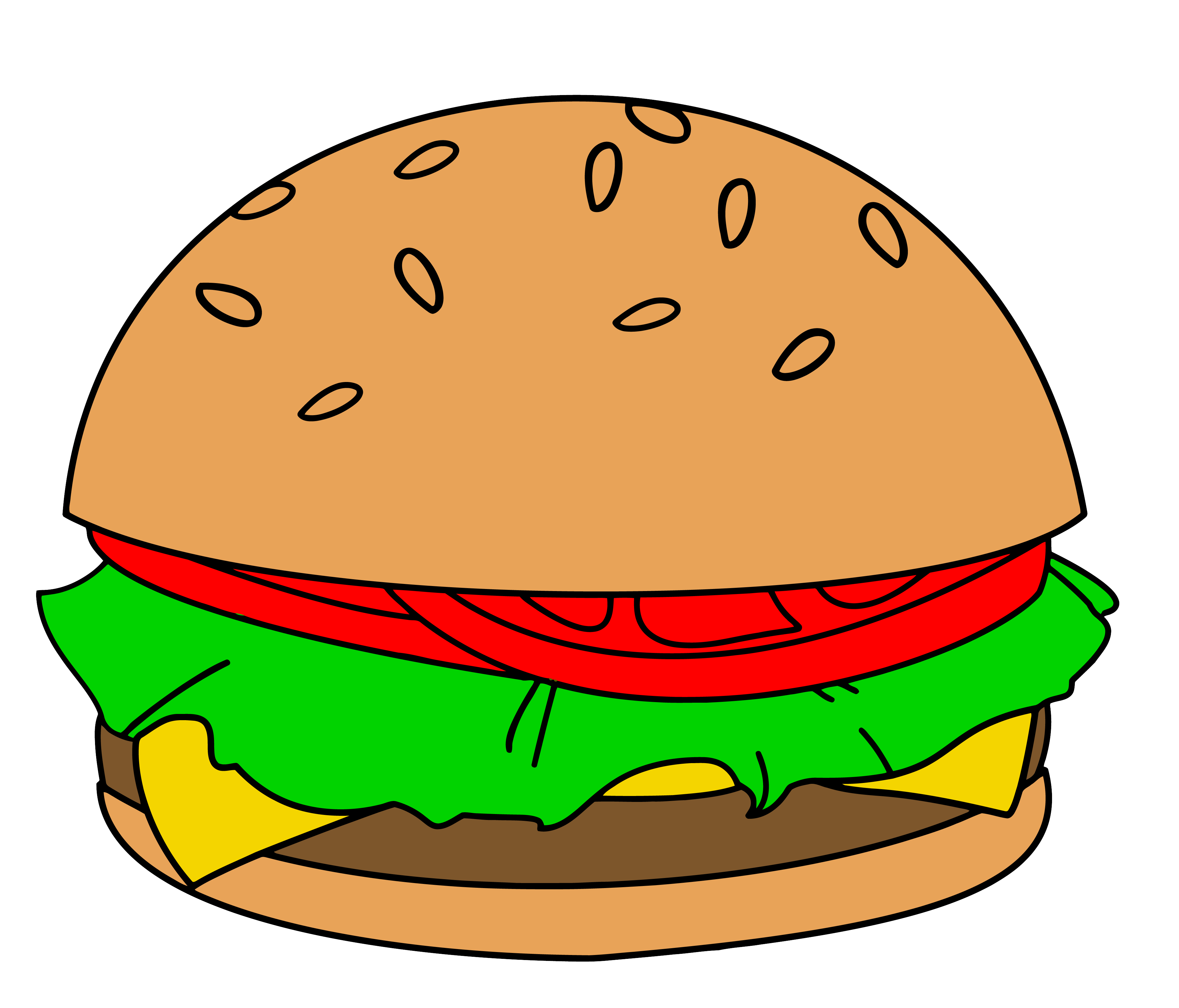 Detail Hamburger Clip Art Free Nomer 18